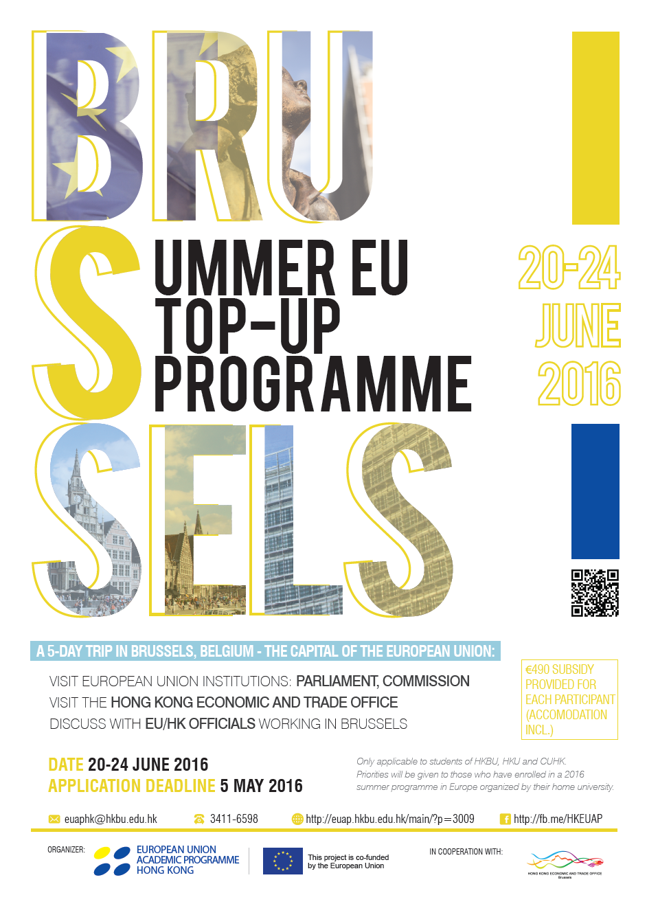 Summer EU Student Exchange: Top-up Programme Brussels 2016